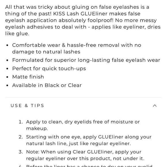 🦋Pick 5/$25 Kiss Lash Glue Clear Eyeliner New Full Size - Picture 8 of 11